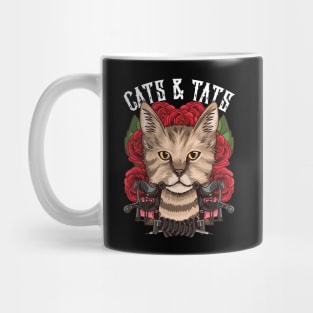 Cute Cats & Tats Inked Funny Tattoo Obsessed Mug